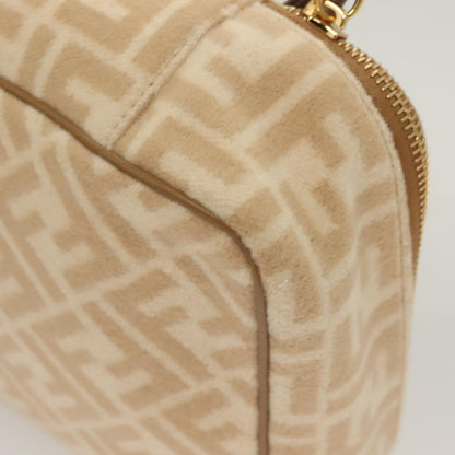 Fendi Vintage Toiletry Pouch Zucca Canvas, BEIGE, CANVAS, Clutche & pouche