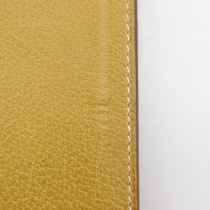 Hermes Vision Agenda Cover Leather, YELLOW, LEATHER, Wallets