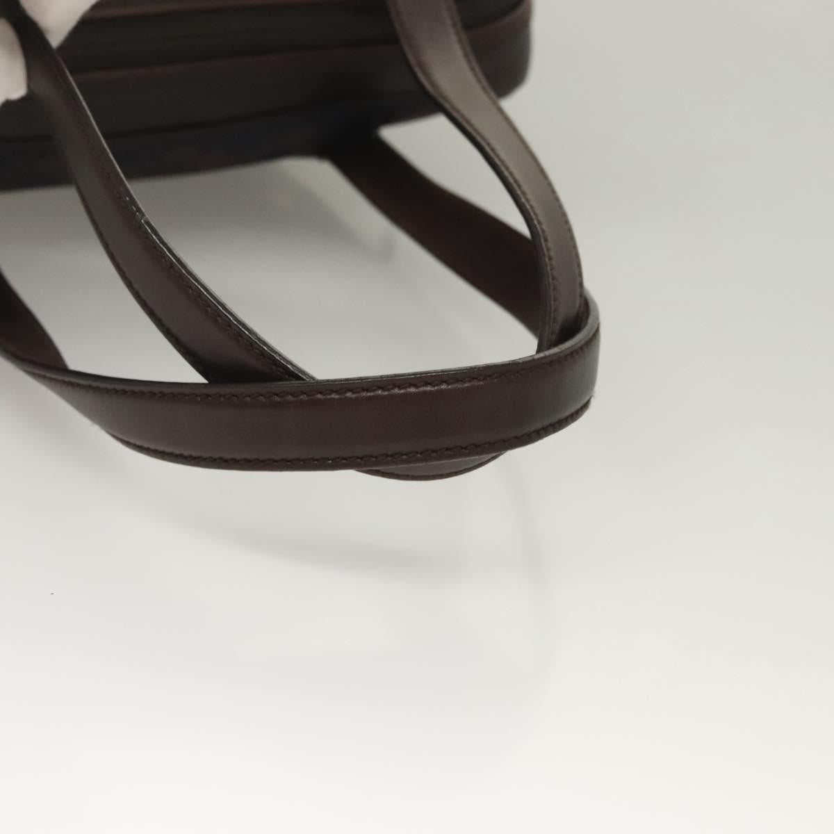 Salvatore Ferragamo Gancini handbag Canvas and Leather, NAVY, CANVAS, Handbag