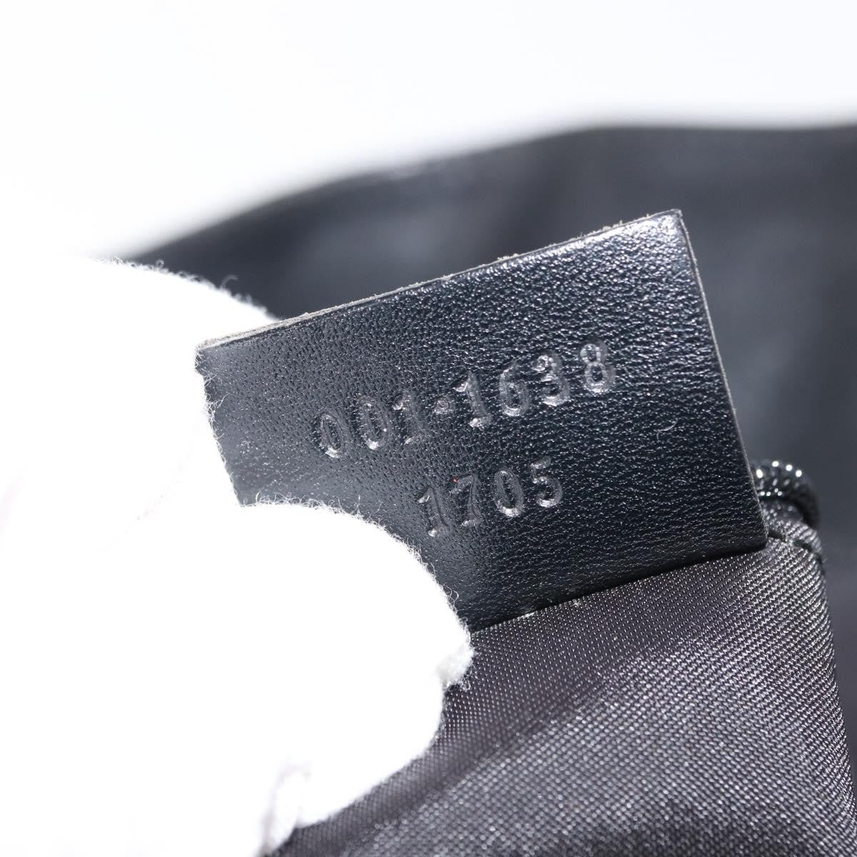 Gucci Vintage Bamboo Shoulder Bag Nylon, BLACK, NYLON, Shoulder bag