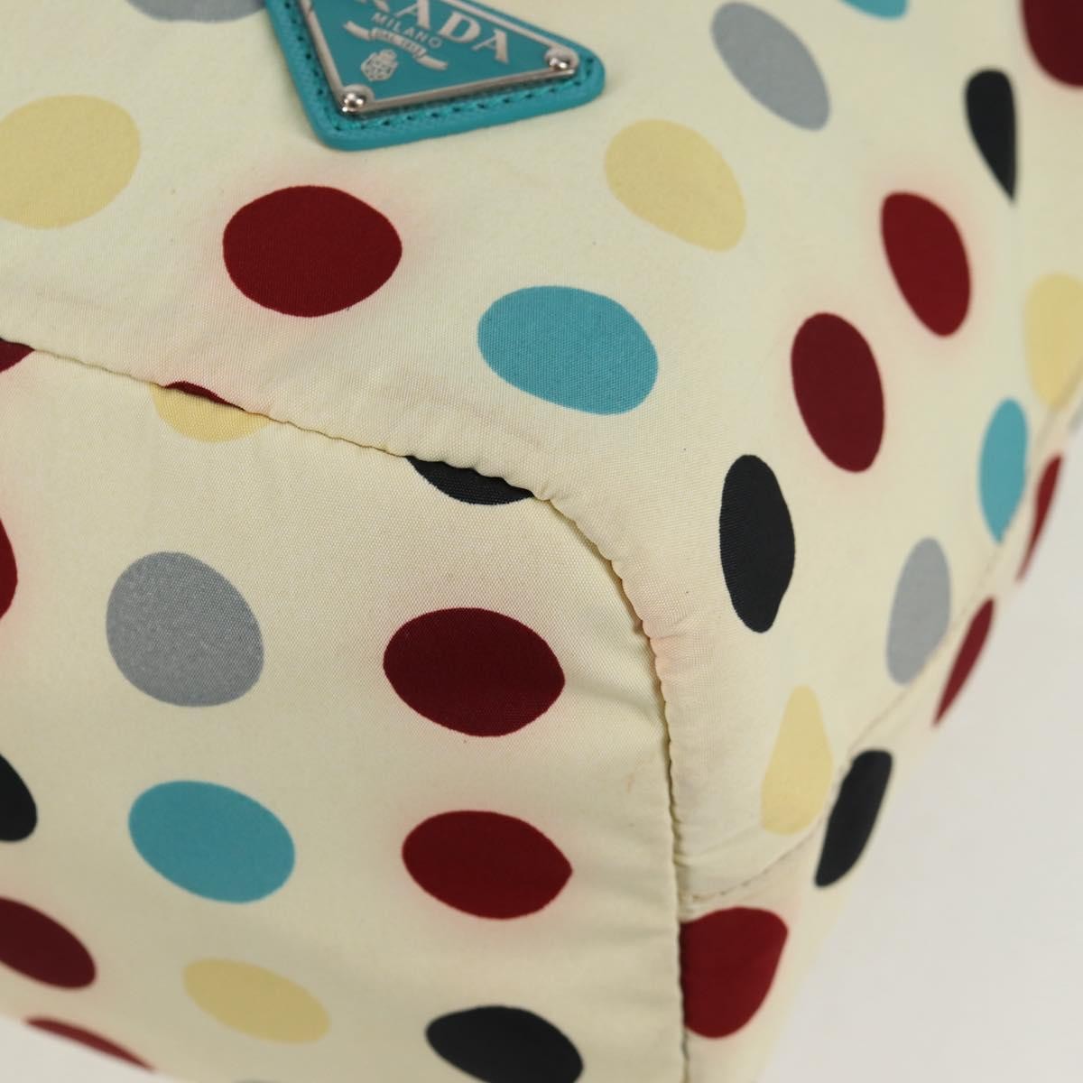 Prada Convertible Tote Printed Tessuto with Saffiano, WHITE, NYLON, Tote bag