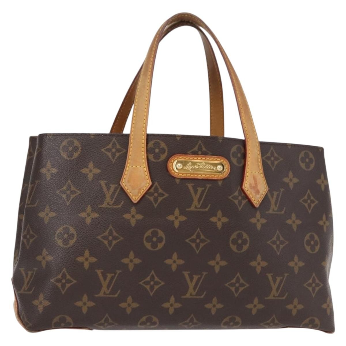 Louis Vuitton Wilshire Handbag Monogram Canvas, BROWN, CANVAS, Handbag