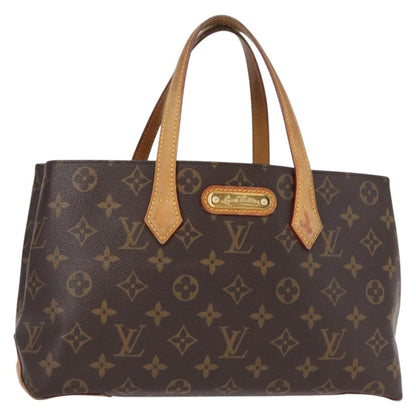Louis Vuitton Wilshire Handbag Monogram Canvas, BROWN, CANVAS, Handbag