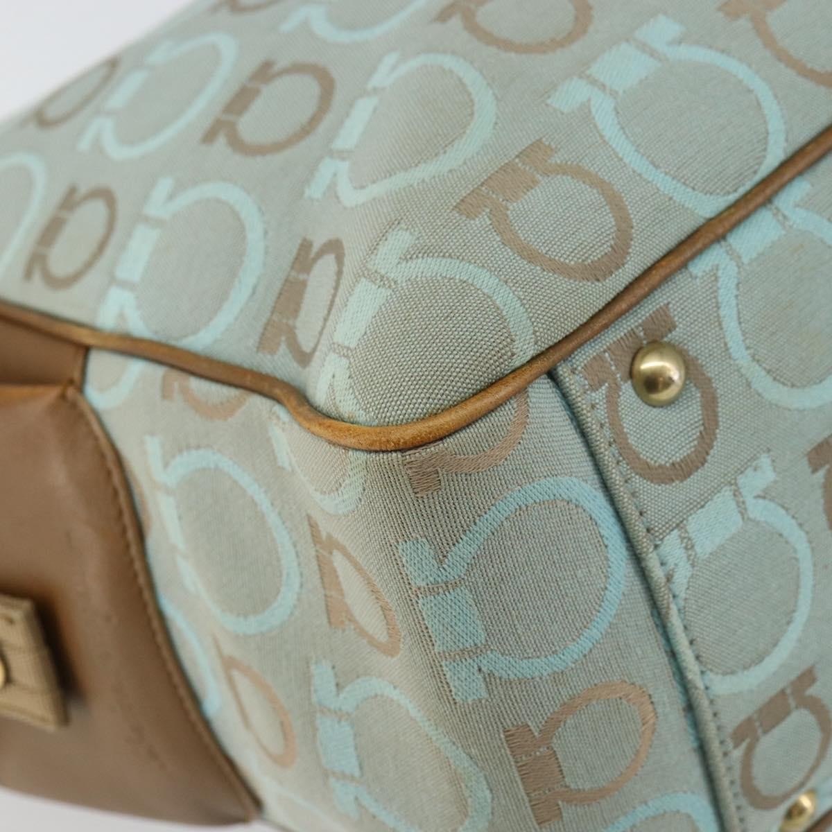 Salvatore Ferragamo Gancini Tote Gancini Canvas, BLUE, CANVAS, Tote bag