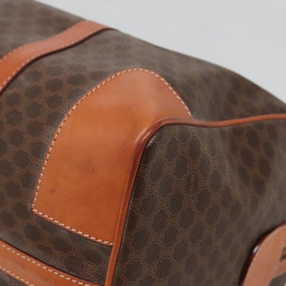 Celine Vintage Duffle Bag Macadam Coated Canvas, BROWN, CANVAS, Travel bag