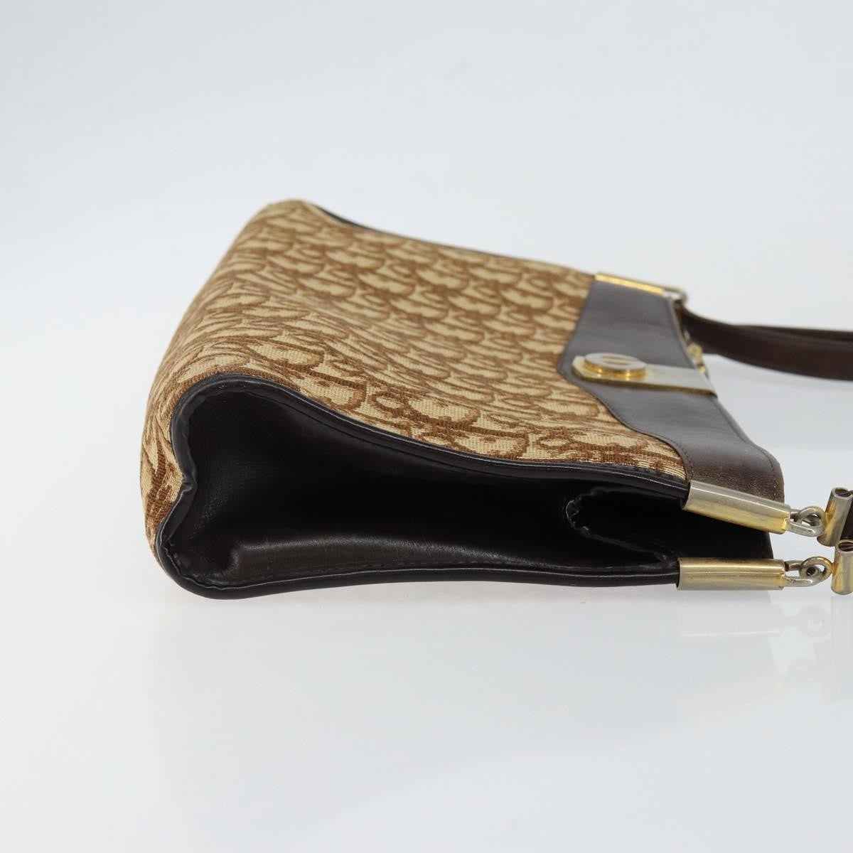 Christian Dior Vintage Trotter Shoulder Bag Canvas, BROWN, CANVAS, Shoulder bag