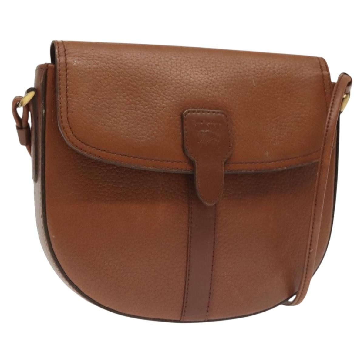 Burberry Flap Shoulder Bag Leather, BROWN, LEATHER, Shoulder bag