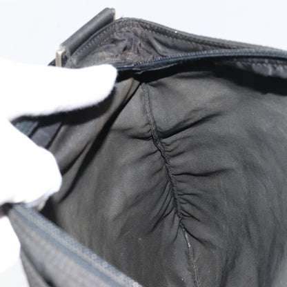 Prada Flat Messenger Bag Tessuto, BLACK, NYLON, Shoulder bag