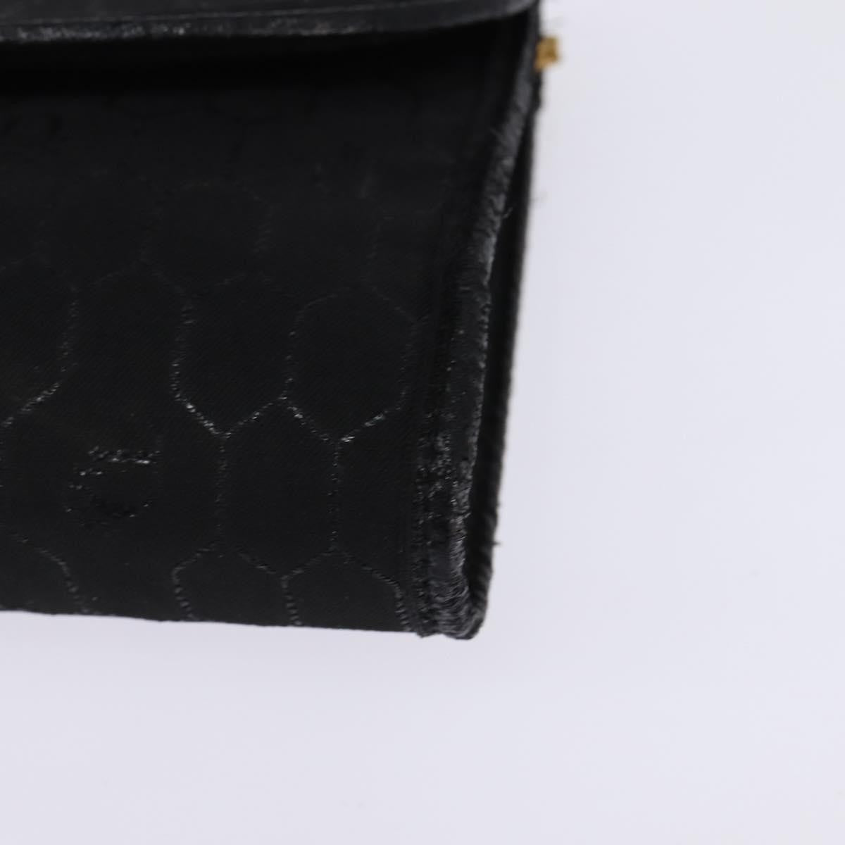 Christian Dior Vintage Honeycomb Flap Crossbody Bag Coated Canvas, BLACK, CANVAS, Clutche & pouche