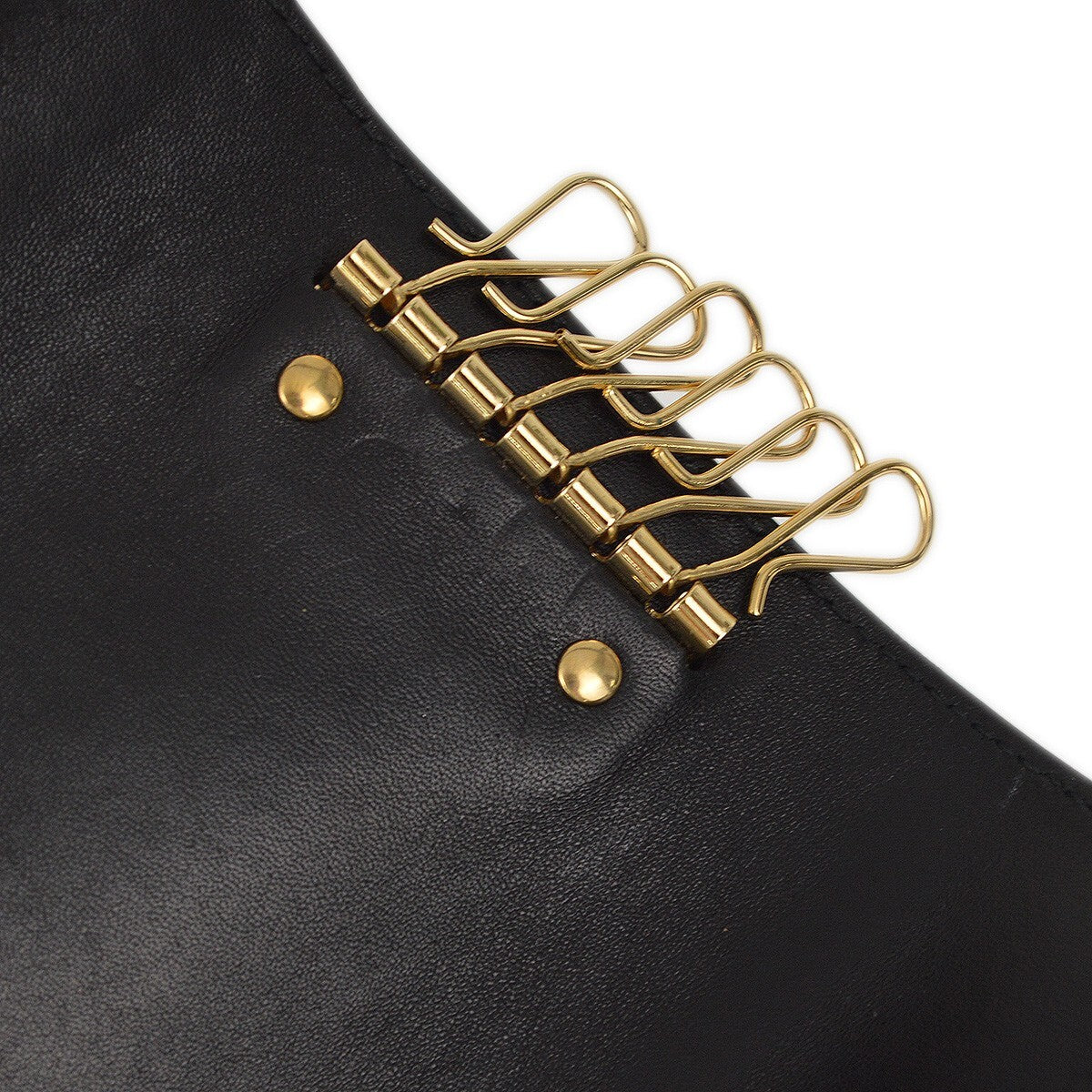 Bottega Veneta Knotted Keyring Leather, BLACK, LEATHER, Charms and Keychains