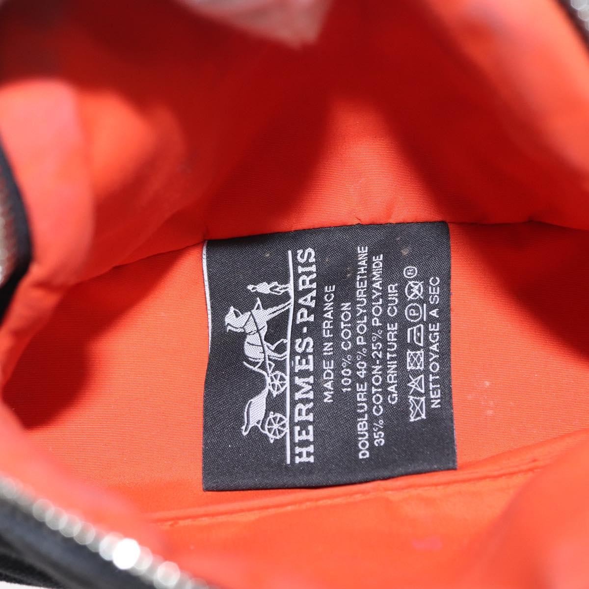 Hermes Bolide Travel Pouch Canvas, BLACK, CANVAS, Clutche & pouche