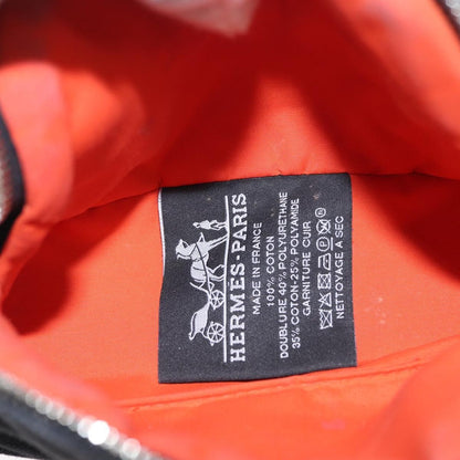 Hermes Bolide Travel Pouch Canvas, BLACK, CANVAS, Clutche & pouche