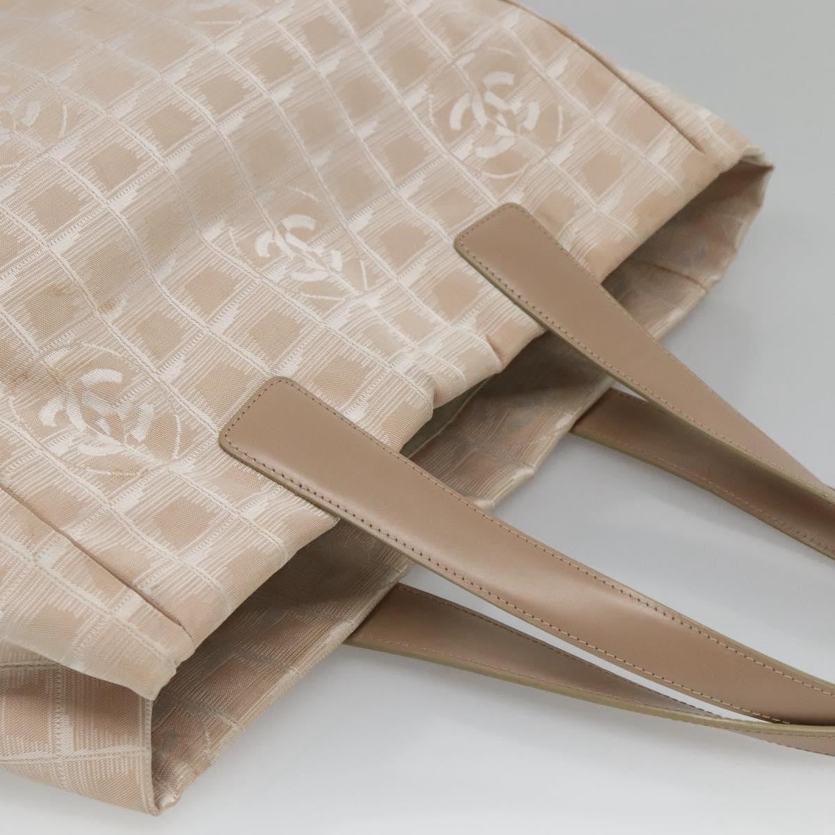 Chanel Travel Line Tote Nylon, BEIGE, NYLON, Tote bag