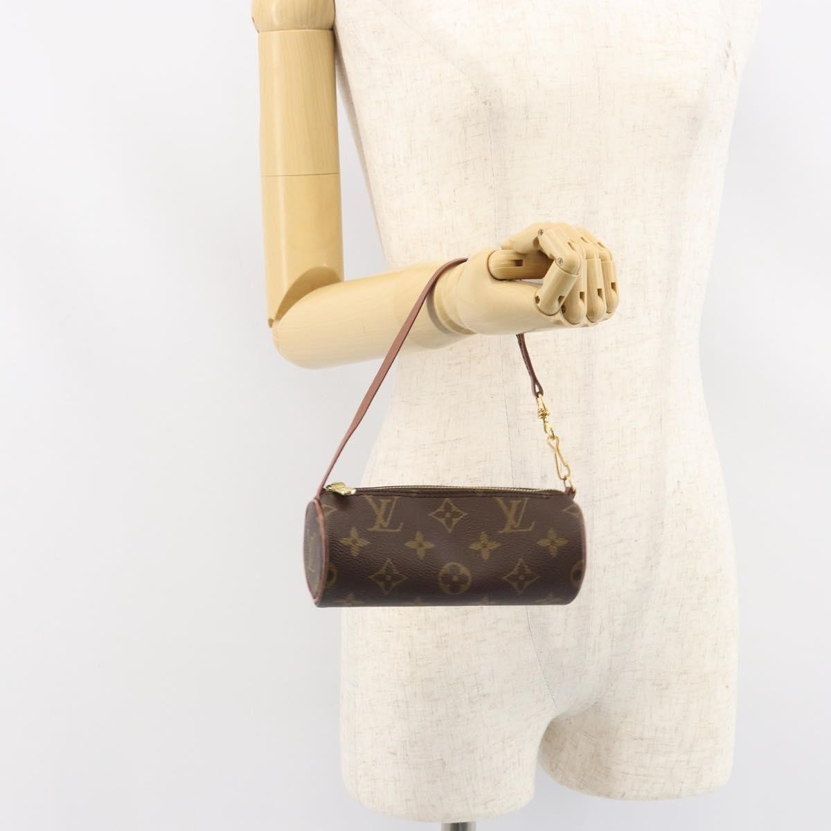 Louis Vuitton Papillon Pochette Monogram Canvas, BROWN, CANVAS, Clutche & pouche