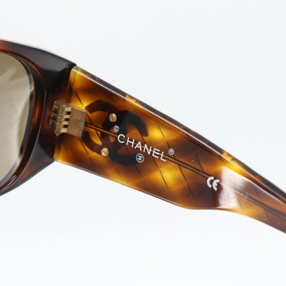 Chanel CC Logo Matelasse Sunglasses Eye Wear Plastic, Brown, Plastic, Sunglasses