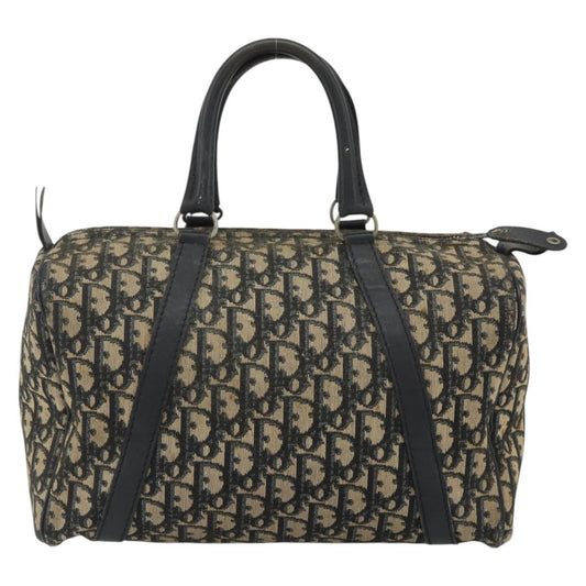 Christian Dior Vintage Trotter Boston Bag Diorissimo Canvas, Navy, Canvas, Handbag