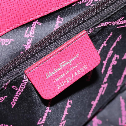 Salvatore Ferragamo Gancini Shoulder Bag Leather, PINK, LEATHER, Shoulder bag