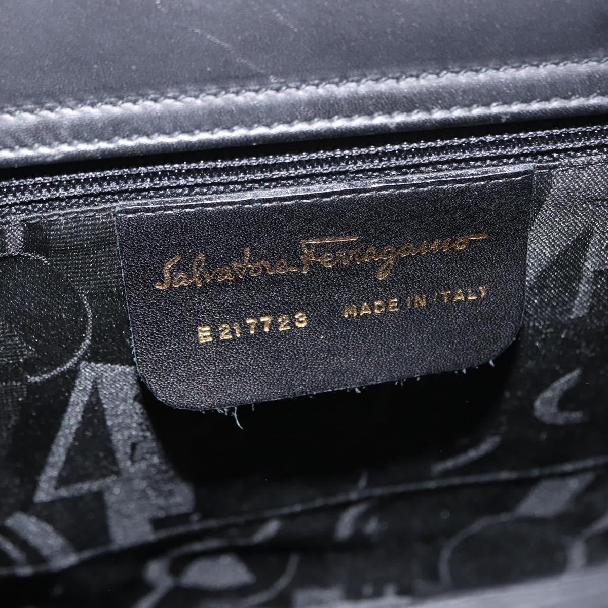 Salvatore Ferragamo Shoulder Bag Leather, BLACK, LEATHER, Shoulder bag