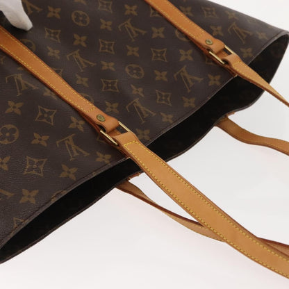 Louis Vuitton Shopping Sac Handbag Monogram Canvas, BROWN, CANVAS, Tote bag