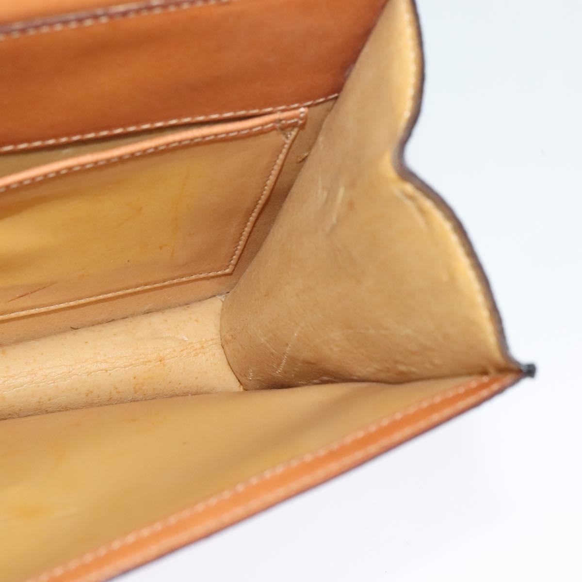 Celine Macadam Handbag Macadam with leather, BROWN, CANVAS, Handbag