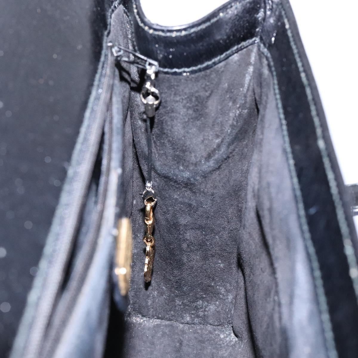 Gucci Vintage Handbag Leather, BLACK, LEATHER, Handbag