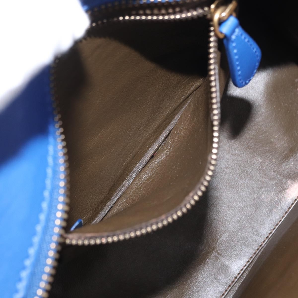 Celine Luggage Bag Smooth Leather, BLUE, LEATHER, Handbag