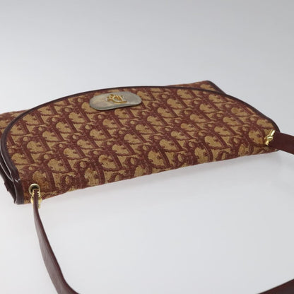 Christian Dior Vintage Trotter Flap Shoulder Bag Canvas, RED, CANVAS, Shoulder bag