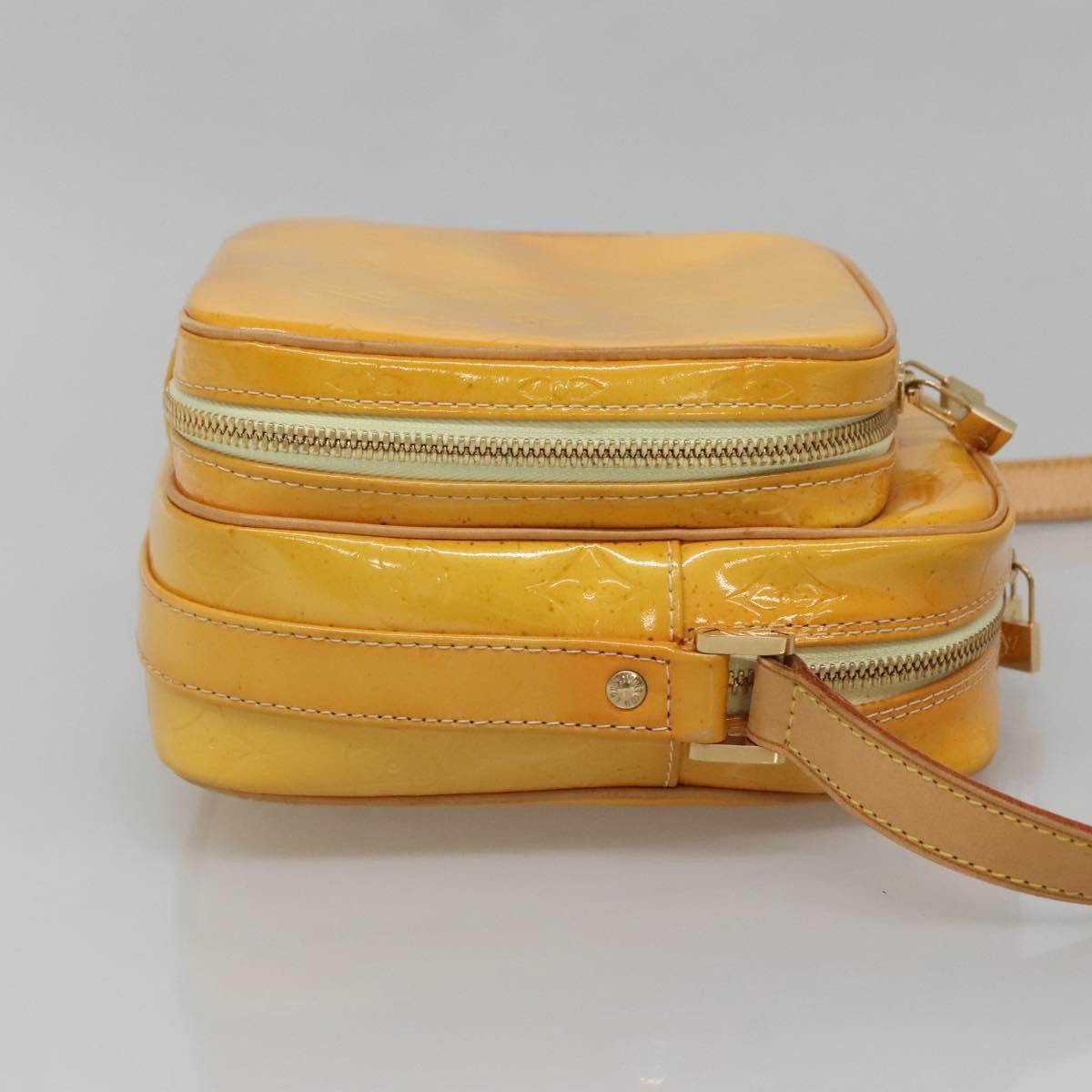 Louis Vuitton Wooster Handbag Monogram Vernis, YELLOW, PATENT_LEATHER, Handbag