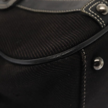 Burberry Nova Check Bowling Bag Canvas, BLACK, CANVAS, Travel bag