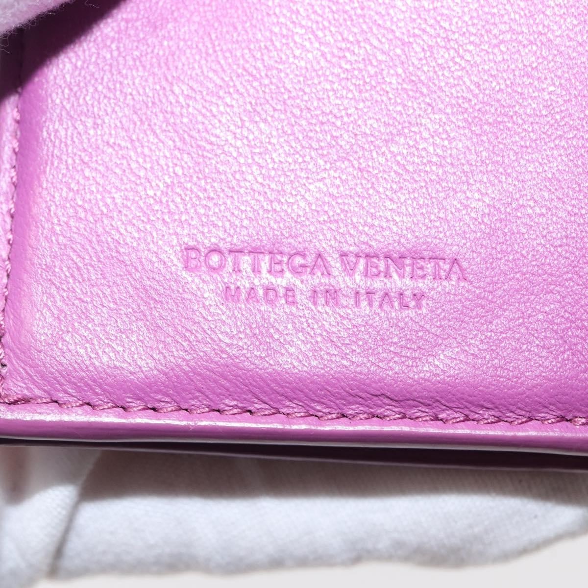 Bottega Veneta Trifold Wallet Intrecciato Leather, PURPLE, LEATHER, Wallets