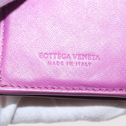 Bottega Veneta Trifold Wallet Intrecciato Leather, PURPLE, LEATHER, Wallets