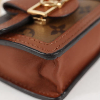Louis Vuitton Dauphine Chain Wallet Reverse Monogram Canvas, BROWN, CANVAS, Wallets
