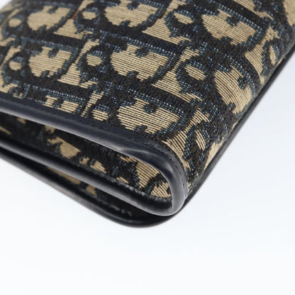 Christian Dior Vintage Trotter Shoulder Bag Canvas, NAVY, CANVAS, Shoulder bag