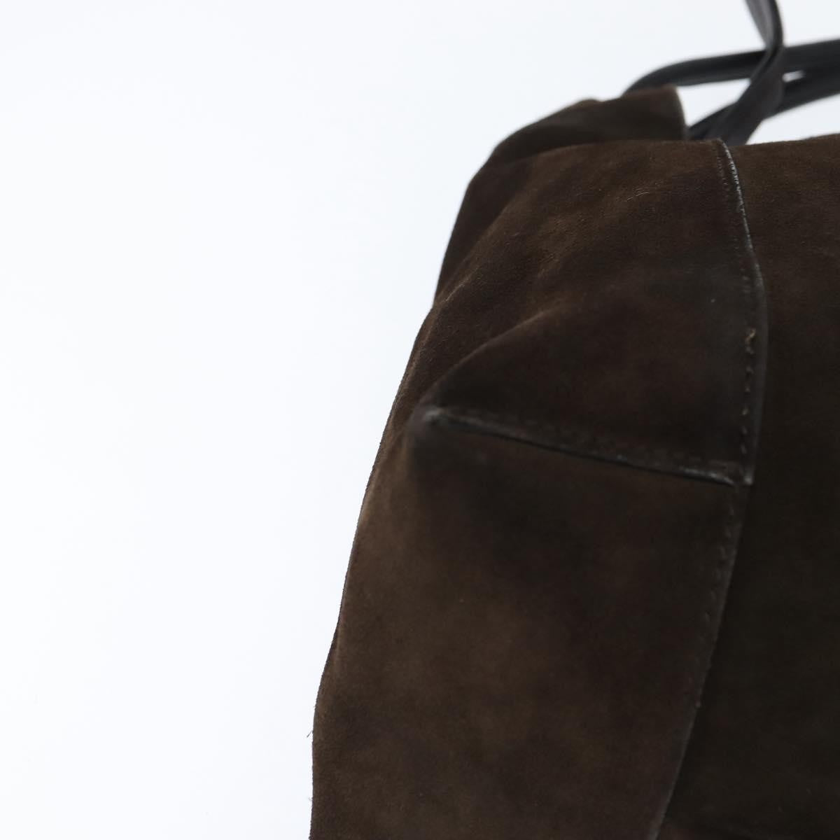 Gucci Hobo Shoulder Bag Suede, BROWN, SUEDE, Shoulder bag