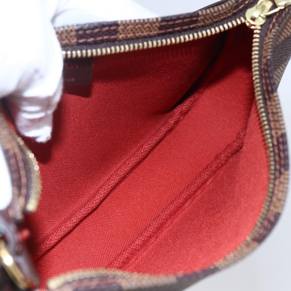 Louis Vuitton Navona Pochette Accessoires Damier, BROWN, CANVAS, Clutche & pouche