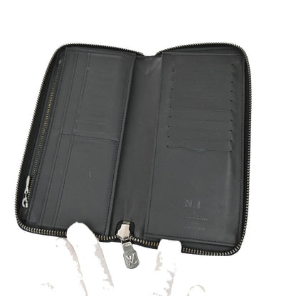 Louis Vuitton Zippy wallet vertical Damier Infini Leather, BLACK, LEATHER, Wallets