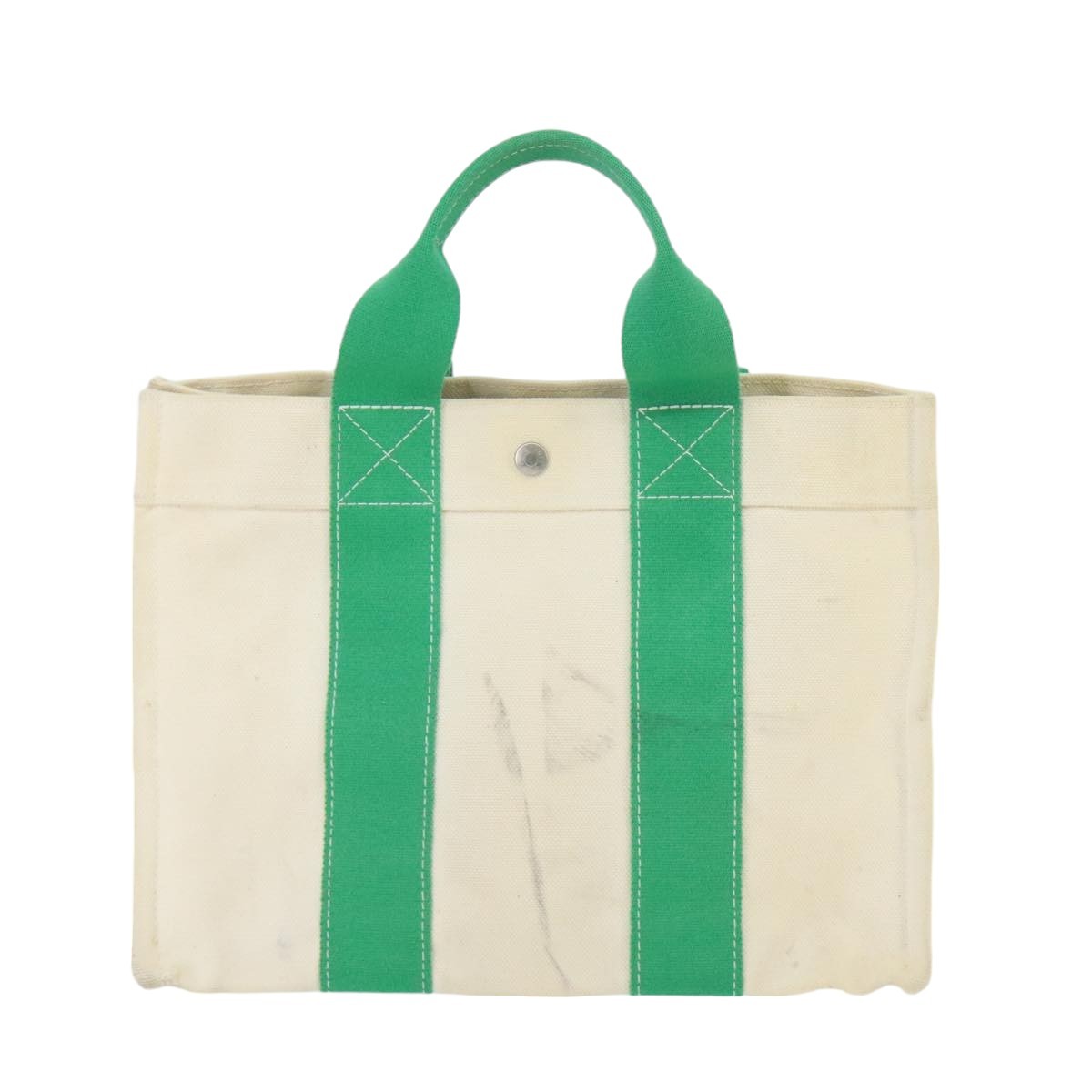 Hermes Bora Bora Tote Toile, GREEN, CANVAS, Tote bag