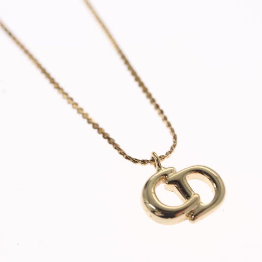 Christian Dior CD Pendant Necklace Metal, GOLD, METAL, Necklace