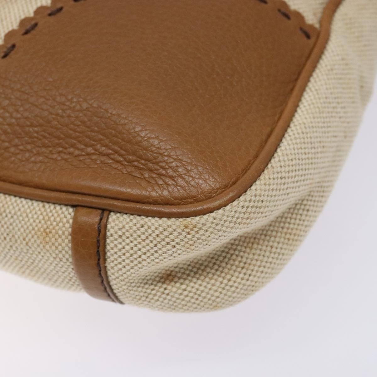 Prada Vintage Convertible Tote Canvas and leather, BEIGE, CANVAS, Tote bag