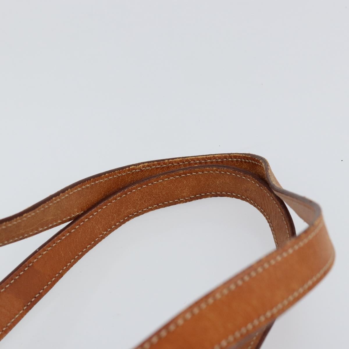 Celine Vintage Macadam Handbag Canvas and Leather, BROWN, PVC, Shoulder bag