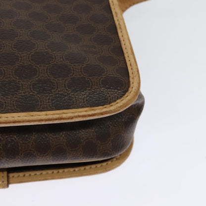 Celine Macadam Shoulder Bag PVC Leather, BROWN, CANVAS, Shoulder bag