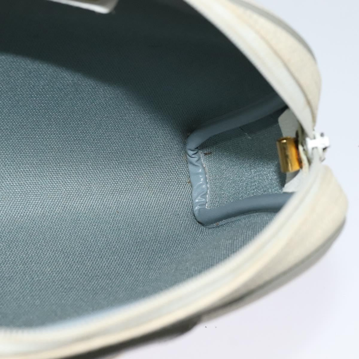 Christian Dior Vintage Honeycomb Shoulder Bag Canvas, WHITE, CANVAS, Shoulder bag