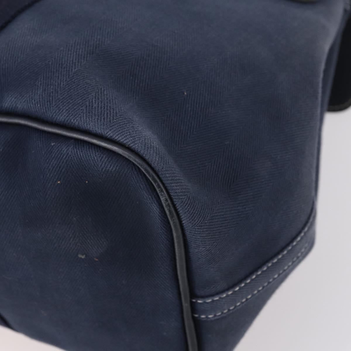 Hermes Valparaiso Bag Toile and Leather, NAVY, CANVAS, Handbag