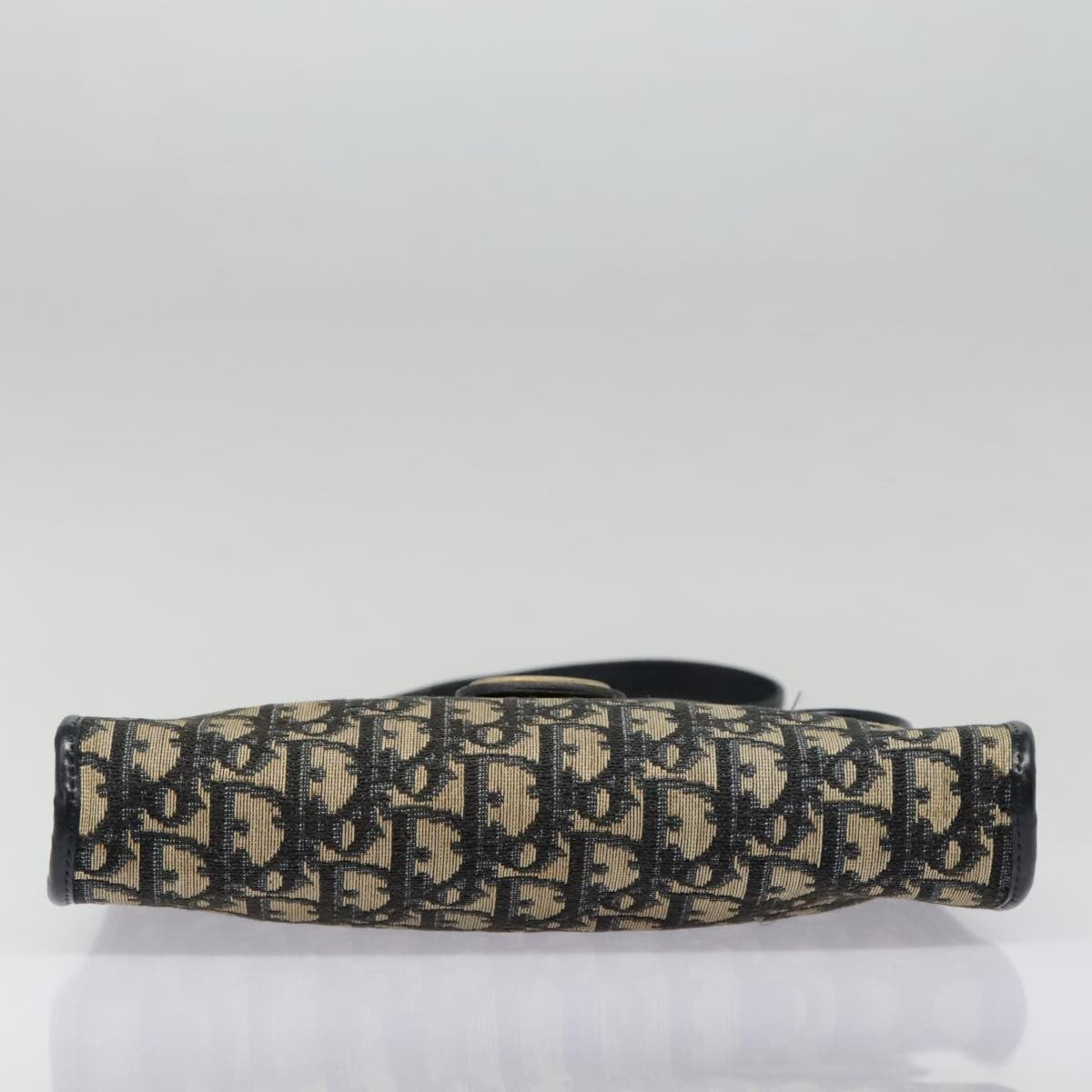 Christian Dior Vintage Flap Crossbody Bag Canvas, NAVY, CANVAS, Shoulder bag