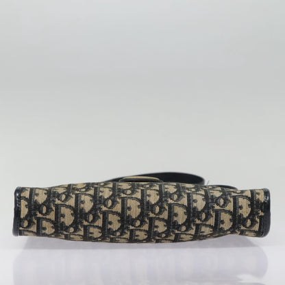 Christian Dior Vintage Flap Crossbody Bag Canvas, NAVY, CANVAS, Shoulder bag