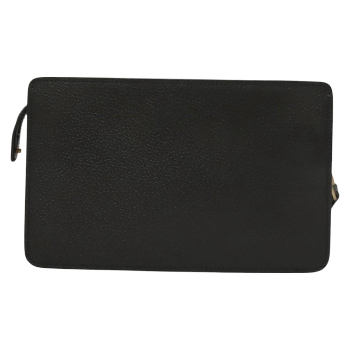 Salvatore Ferragamo Vintage clutch Bag Leather, BLACK, LEATHER, Clutche & pouche