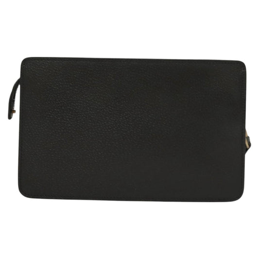 Salvatore Ferragamo Vintage clutch Bag Leather, BLACK, LEATHER, Clutche & pouche