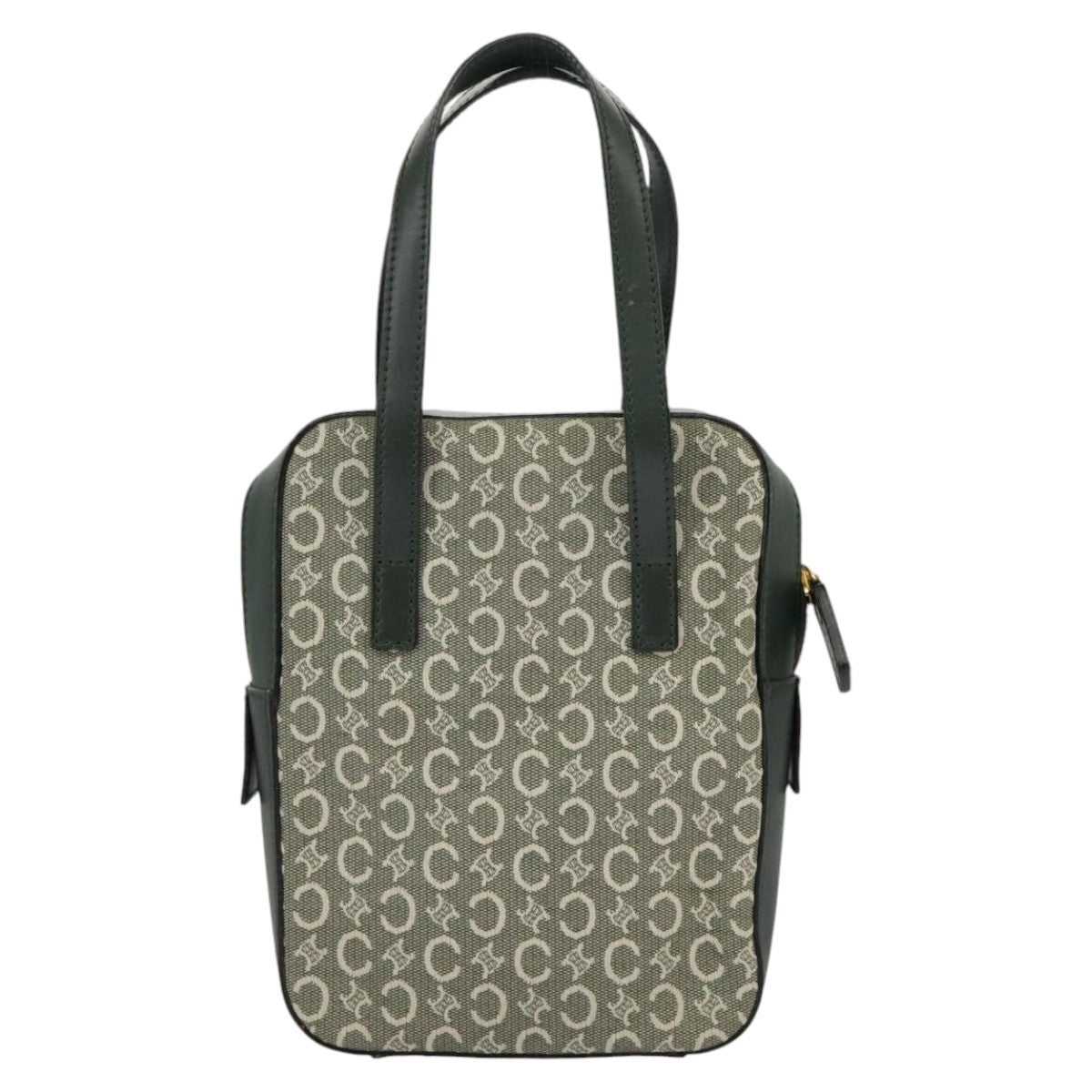 Celine C Macadam Handbag Canvas, Gray, Canvas, Handbag