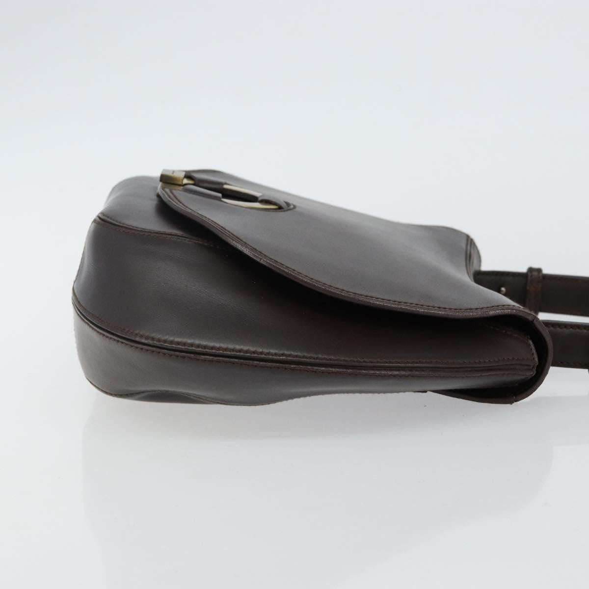 Salvatore Ferragamo Gancini handbag Leather, BLACK, LEATHER, Handbag