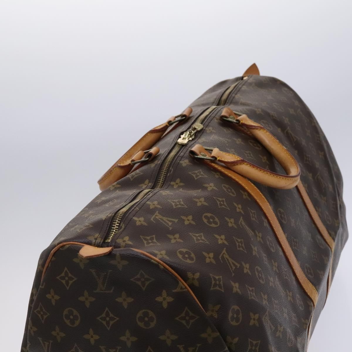 Louis Vuitton Keepall Bag Monogram Canvas, BROWN, CANVAS, Travel bag